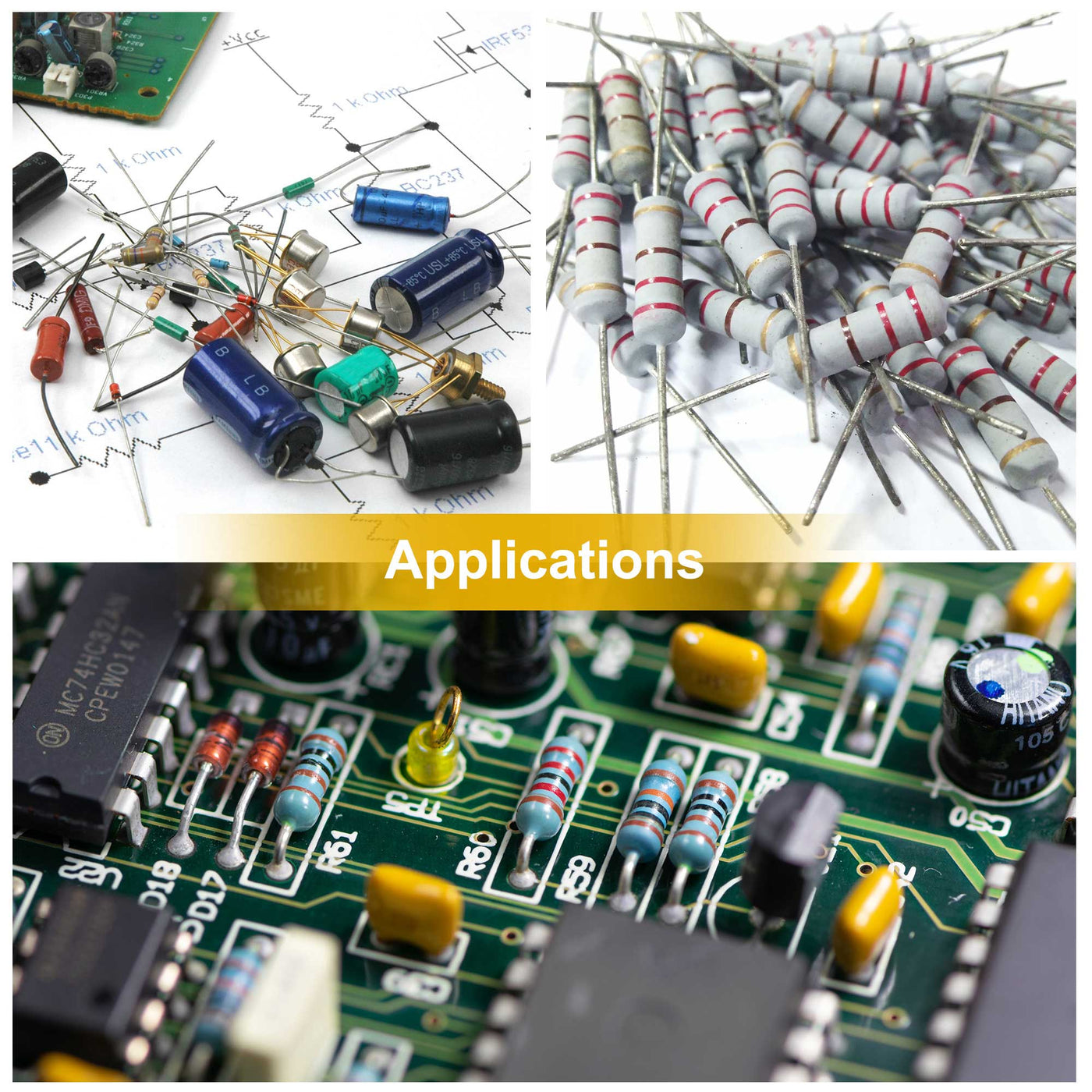 uxcell Uxcell 100 stk. Metalloxidfilmwiderstand, 5% Toleranz, Axial , 2W, Flammwidrig, 10K Ohm Widerstand für DIY Elektronik Projekte und