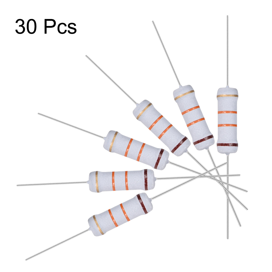 uxcell Uxcell 30pcs 2W 2 Watt Metal Oxide Film Resistor Axile Lead 13K Ohm ±5% Tolerance