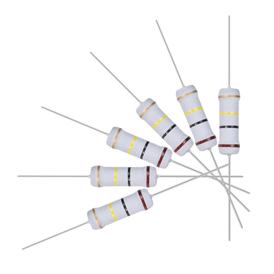 Harfington Uxcell 100pcs 2W 2 Watt Metal Oxide Film Resistor Axile Lead 100K Ohm ±5% Tolerance