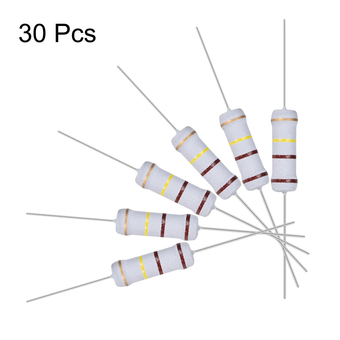 uxcell Uxcell 30pcs 2W 2 Watt Metal Oxide Film Resistor Axile Lead 110K Ohm ±5% Tolerance