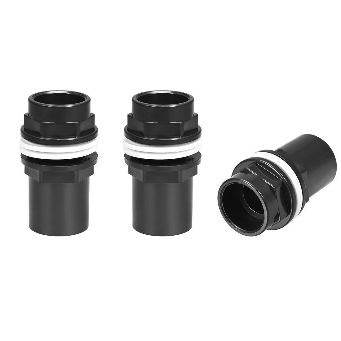 uxcell Uxcell 1 ID PVC Aquarium Water Pipe Connector Joint Straight Tubes Hose Connector Fish Tanks Accessories 3pcs