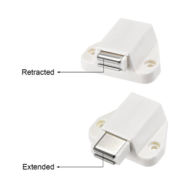 Harfington Uxcell Touch Magnetic Latches Press Catch Latch for Cabinet Door Cupboard White 4pcs