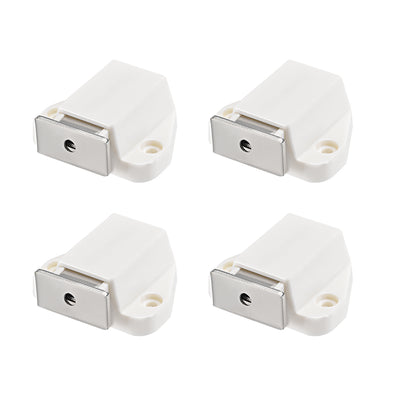 Harfington Uxcell Touch Magnetic Latches Press Catch Latch for Cabinet Door Cupboard White 4pcs