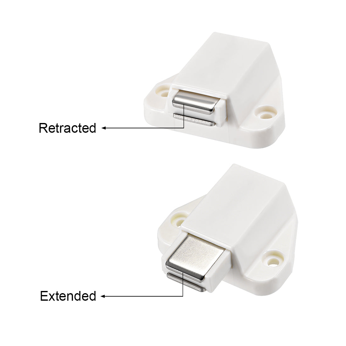 uxcell Uxcell Touch Magnetic Latches Press Catch Latch for Cabinet Door Cupboard White 8pcs