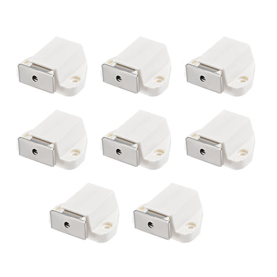 Harfington Uxcell Touch Magnetic Latches Press Catch Latch for Cabinet Door Cupboard White 8pcs