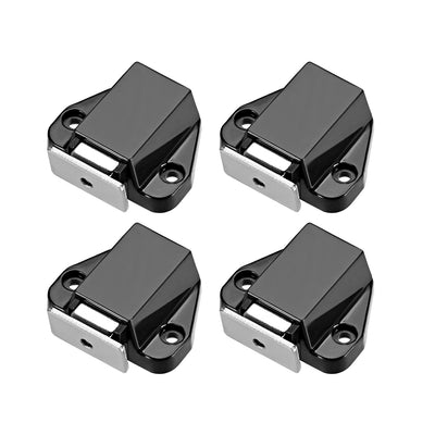 Harfington Uxcell Touch Magnetic Latches Catch Latch for Cabinet Door Cupboard Black 4pcs