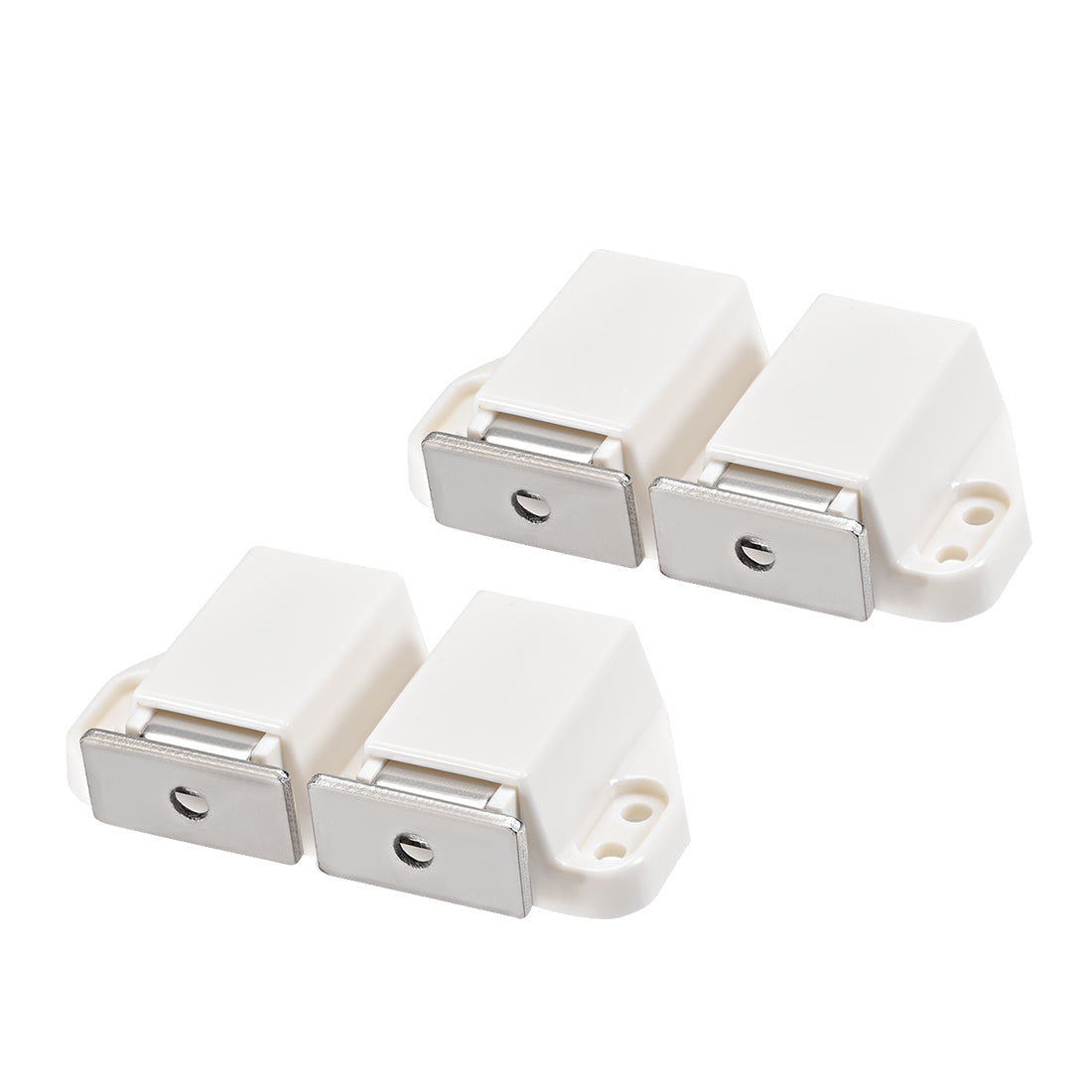 uxcell Uxcell Double Touch Catch Magnetic Press Latch for Cabinet Door Cupboard White 2pcs