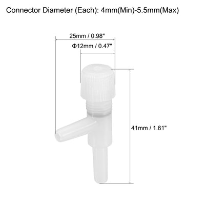 Harfington Uxcell 2 Wege Luftpumpensteuerventile für Aquarienplastikteile Weiß 30 Stück