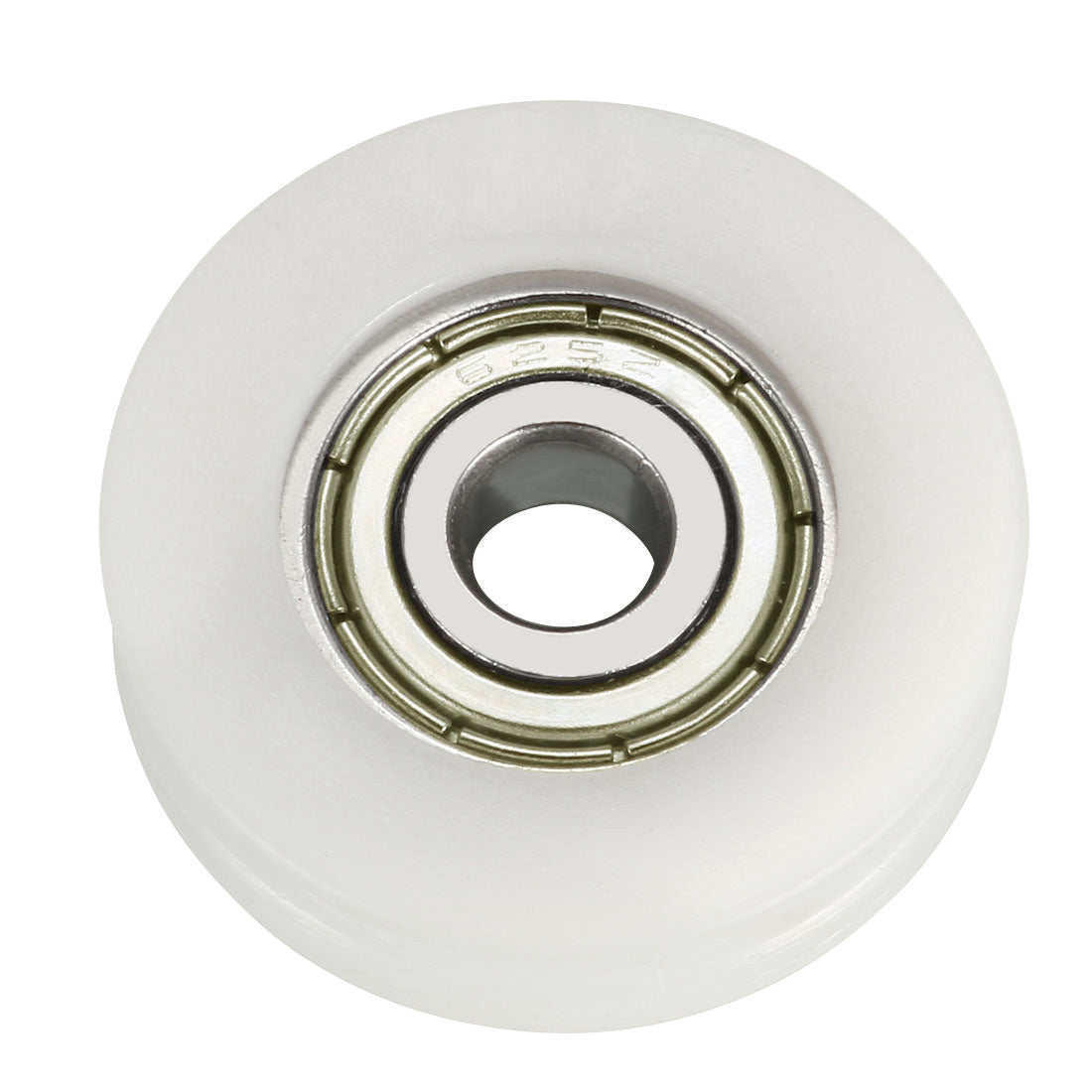 uxcell Uxcell 1.8mm Deep Metal V Groove Guide Bearing Pulley Rail Ball Wheel White 5x24x7mm 4pcs