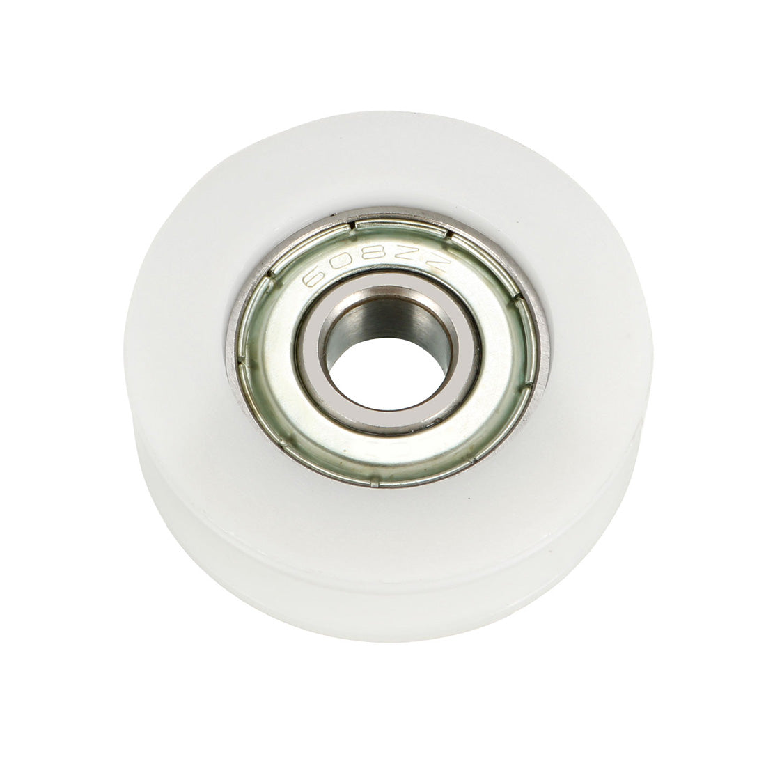 uxcell Uxcell 2.5mm Deep Metal V Groove Guide Bearing Pulley Rail Ball Wheel White 8x30x11mm 4pcs