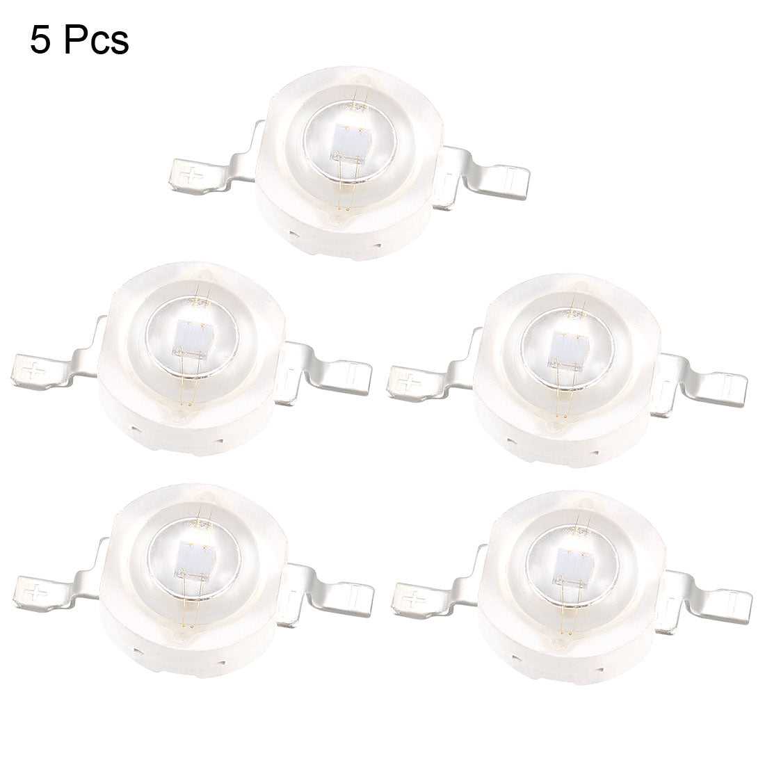 uxcell Uxcell 5pcs 405-410nm UV LED Chip 3W Surface Mounted Devices COB Purple Light Emitting Diodes