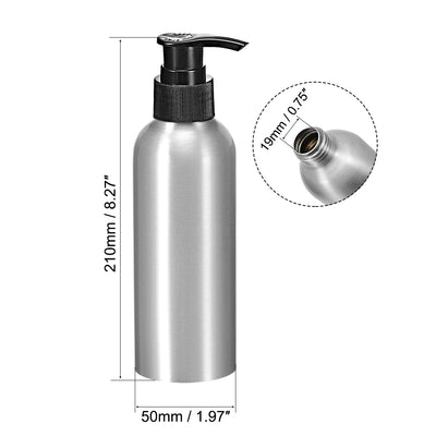 Harfington Uxcell 8.4oz/250ml Aluminium Pump Bottle Empty Refillable Container Travel Bottle