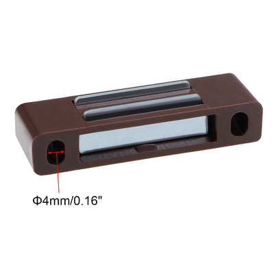 Harfington Uxcell Magnetic Latches Catch for Furniture Cabinet Door Closet Cupboard Brown 4pcs