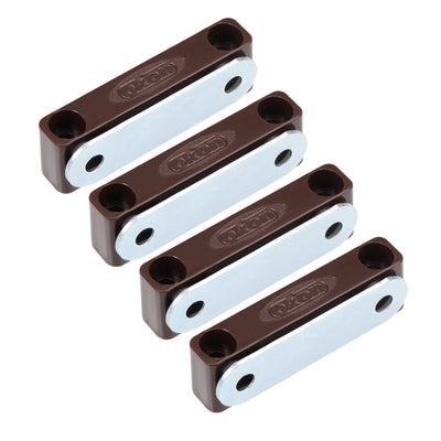 Harfington Uxcell Magnetic Latches Catch for Furniture Cabinet Door Closet Cupboard Brown 4pcs