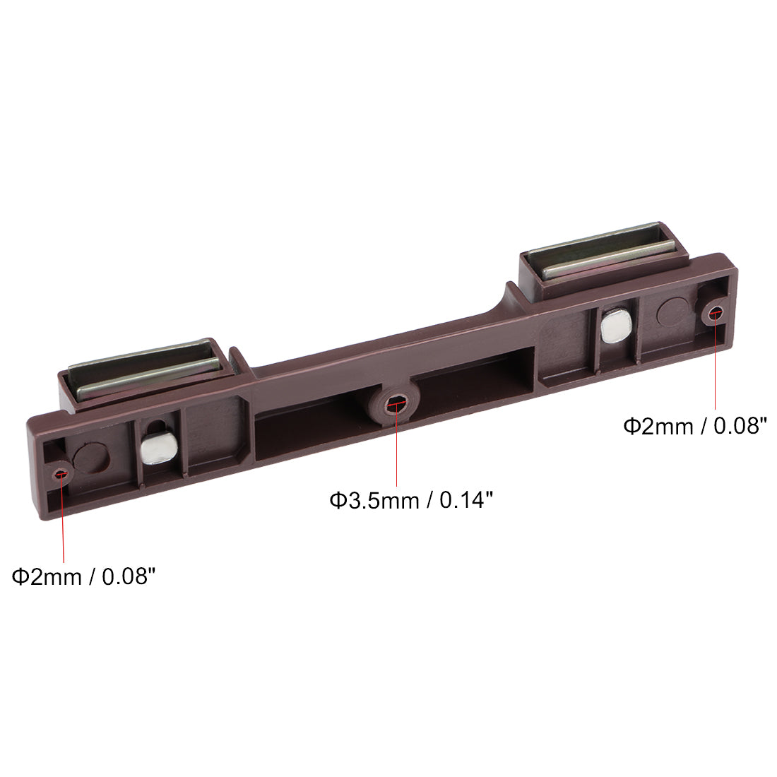 uxcell Uxcell Double Magnetic Latches Catch for Furniture Cabinet Door Closet Brown