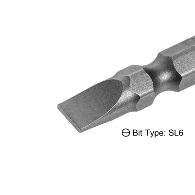 Harfington Uxcell 1/4inch Sechskantschaft Länge Magnetschraubendreher Doppelkopf Schraubendreher Bits H1 / 4 * 50mm * SL6 / PH2 10 Stück