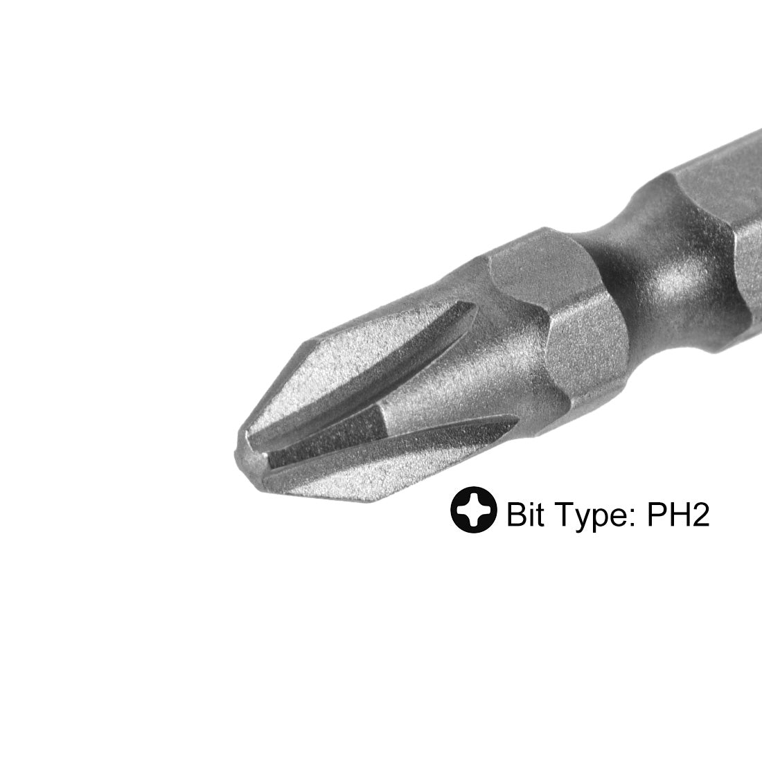 uxcell Uxcell 1/4inch Sechskantschaft Länge Magnetschraubendreher Doppelkopf Schraubendreher Bits H1 / 4 * 50mm * SL6 / PH2 10 Stück