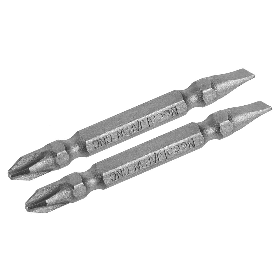 uxcell Uxcell 1/4inch Sechskantschaft Länge Magnetschraubendreher Doppelkopf Schraubendreher Bits H1 / 4 * 65mm * SL6 / PH2 2St