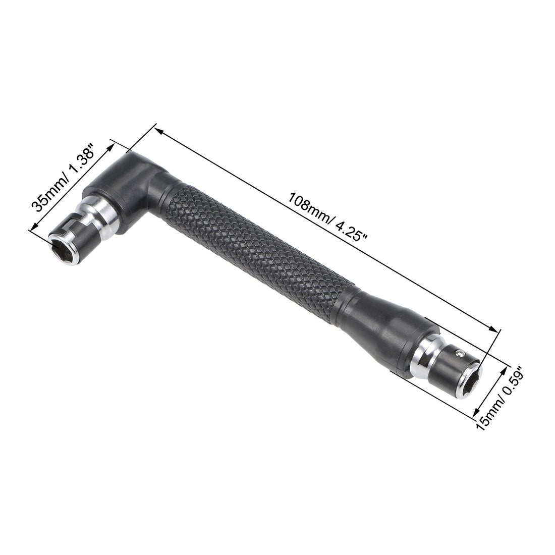 uxcell Uxcell Schraubendreher rutschfest Schlüssel Griff magnetisches Bit mehrfunktioneller Schüssel 1/4 Inch Drive 4,25 Inch Länge