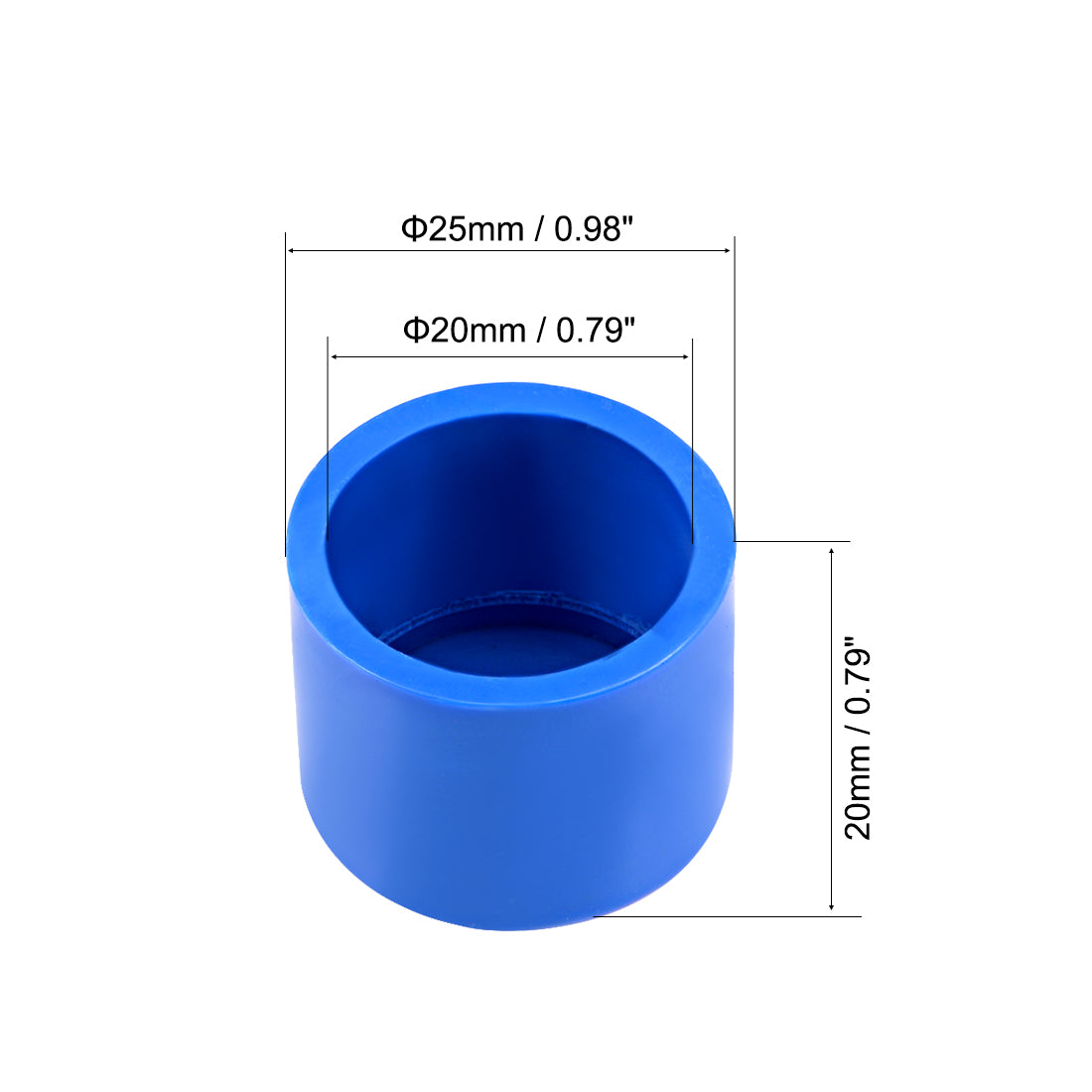 uxcell Uxcell 20mm PVC Pipe Cap Fitting, Slip End Caps DWV(Drain Waste Vent) Blue 10Pcs