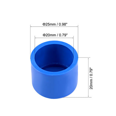 Harfington Uxcell 20mm PVC Pipe Cap Fitting, Slip End Caps DWV(Drain Waste Vent) Blue 10Pcs