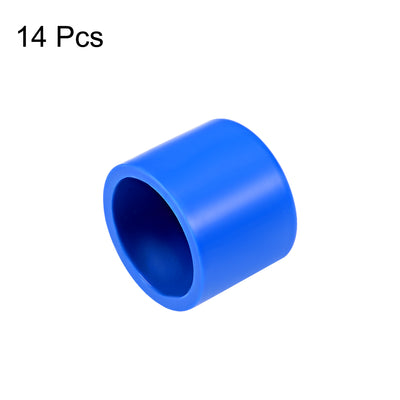 Harfington Uxcell 20mm PVC Pipe Cap Fitting, Slip End Caps DWV(Drain Waste Vent) Blue 14Pcs