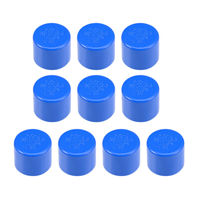 Harfington Uxcell 25mm PVC Pipe Cap Fitting, Slip End Caps DWV(Drain Waste Vent) Blue 10Pcs