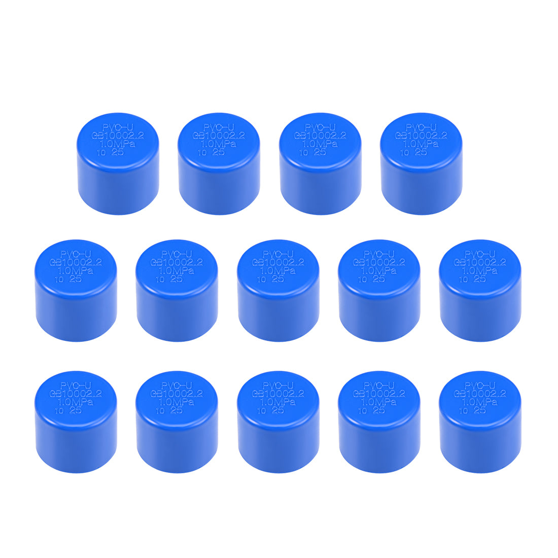 uxcell Uxcell 25mm PVC Pipe Cap Fitting, Slip End Caps DWV(Drain Waste Vent) Blue 14Pcs