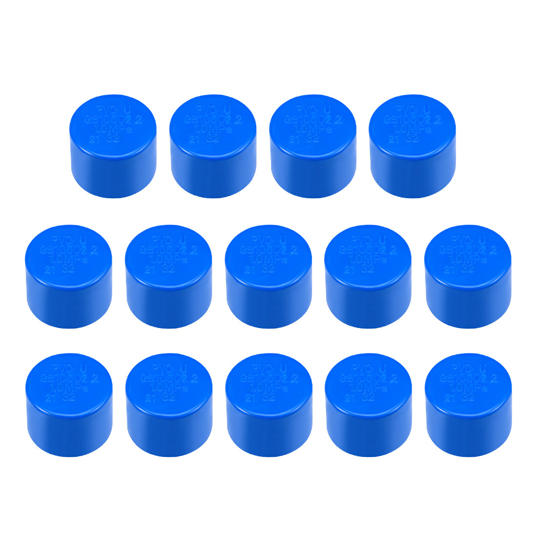 uxcell Uxcell 32mm PVC Pipe Cap Fitting, Slip End Caps DWV(Drain Waste Vent) Blue 14Pcs