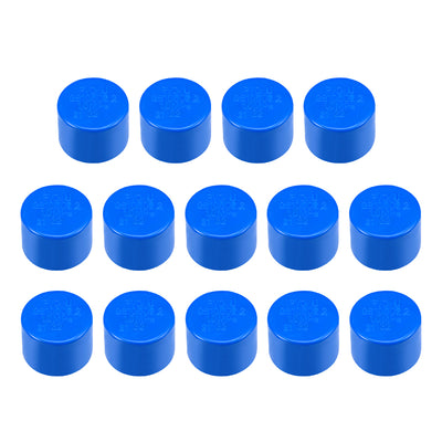 Harfington Uxcell 32mm PVC Pipe Cap Fitting, Slip End Caps DWV(Drain Waste Vent) Blue 14Pcs