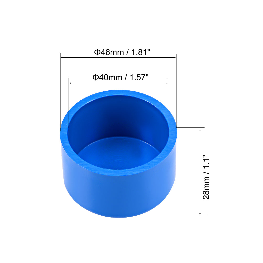 uxcell Uxcell 40mm Schedule 40 PVC Pipe Cap Fitting, Slip End Caps DWV(Drain Waste Vent) Irrigation Swimming Pool Sound Deadening, Blue 10Pcs