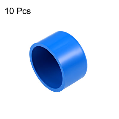 Harfington Uxcell 40mm Schedule 40 PVC Pipe Cap Fitting, Slip End Caps DWV(Drain Waste Vent) Irrigation Swimming Pool Sound Deadening, Blue 10Pcs