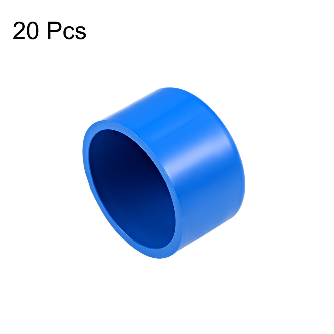 uxcell Uxcell 40mm PVC Pipe Cap Fitting, Slip End Caps DWV(Drain Waste Vent) Blue 20Pcs