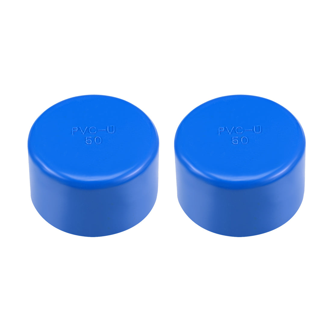 uxcell Uxcell 50mm PVC Pipe Cap Fitting, Slip End Caps DWV(Drain Waste Vent) Blue 2Pcs