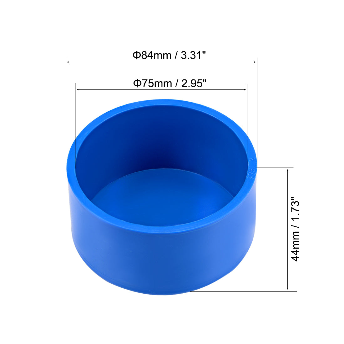 uxcell Uxcell 75mm PVC Pipe Cap Fitting, Slip End Caps DWV(Drain Waste Vent) Blue 2Pcs