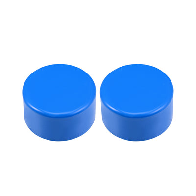 Harfington Uxcell 75mm PVC Pipe Cap Fitting, Slip End Caps DWV(Drain Waste Vent) Blue 2Pcs