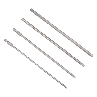 Harfington Uxcell Sechskantschaft S2 Schraubendreherbit Inch Länge 4pcs 1/4 * H3-H6 * 200mm