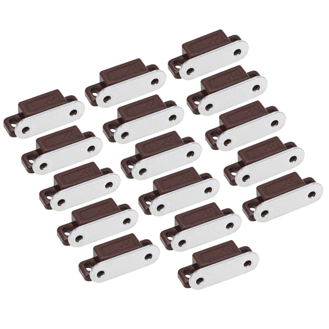 uxcell Uxcell Magnetic Latches Catch for Bathrooms Kitchen Cabinet Door Closet Brown 16pcs