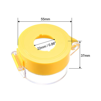 Harfington Uxcell 2pcs Yellow Plastic Switch Cover Protector for 22mm Diameter Push Button Switch 55*37