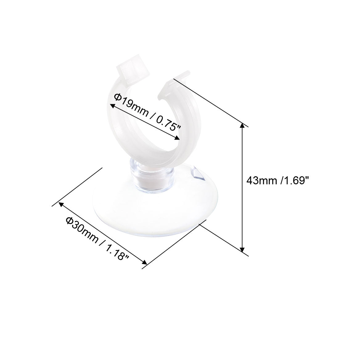 uxcell Uxcell 6 Stück Saugnapfklammern Clips Luftpumpenzubehör Schlauchhalterklammern Rohrhalter für Aquarium 19mm Klar