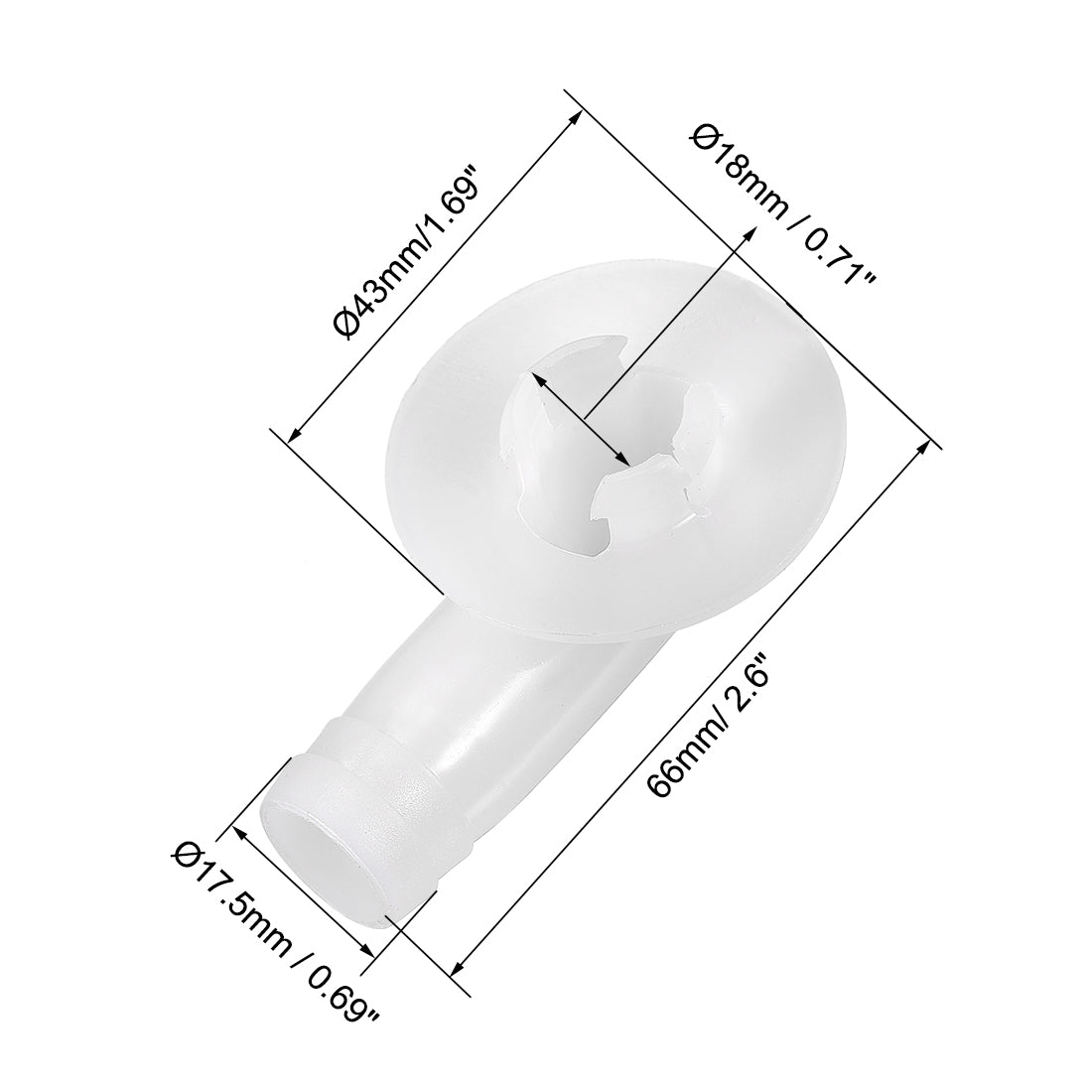 uxcell Uxcell Abflussschlauch Anschlussboge der Klimaanlage für Mini Split und Fenster Teil 18mm, 2Stk