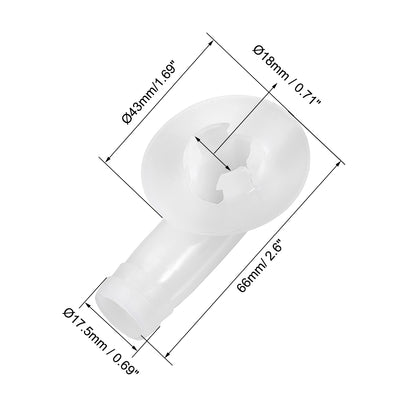 Harfington Uxcell Abflussschlauch Anschlussboge der Klimaanlage für Mini Split und Fenster Teil 18mm, 2Stk