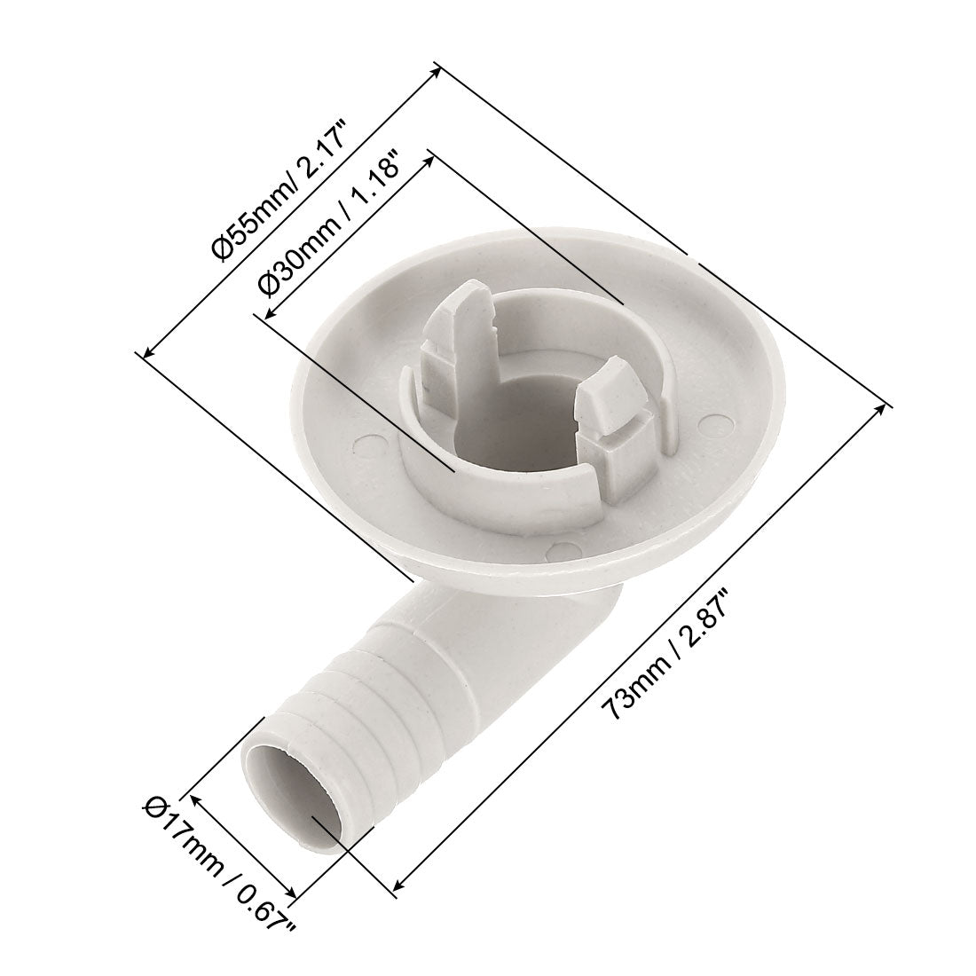 uxcell Uxcell Abflussschlauch Anschlussboge der Klimaanlage für Mini Split und Fenster Teil 30mm, 3Stk