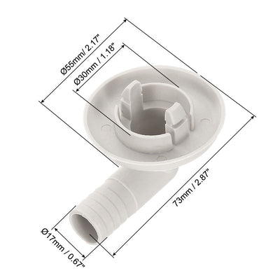 Harfington Uxcell Abflussschlauch Anschlussboge der Klimaanlage für Mini Split und Fenster Teil 30mm, 3Stk