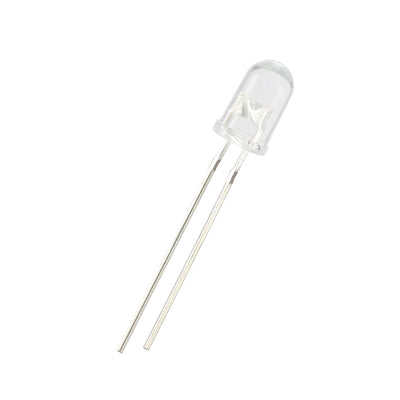 Harfington Uxcell 10pcs 5mm 365-370nm Light Emitting Diode DC 3.4V 20mA Clear Round Top