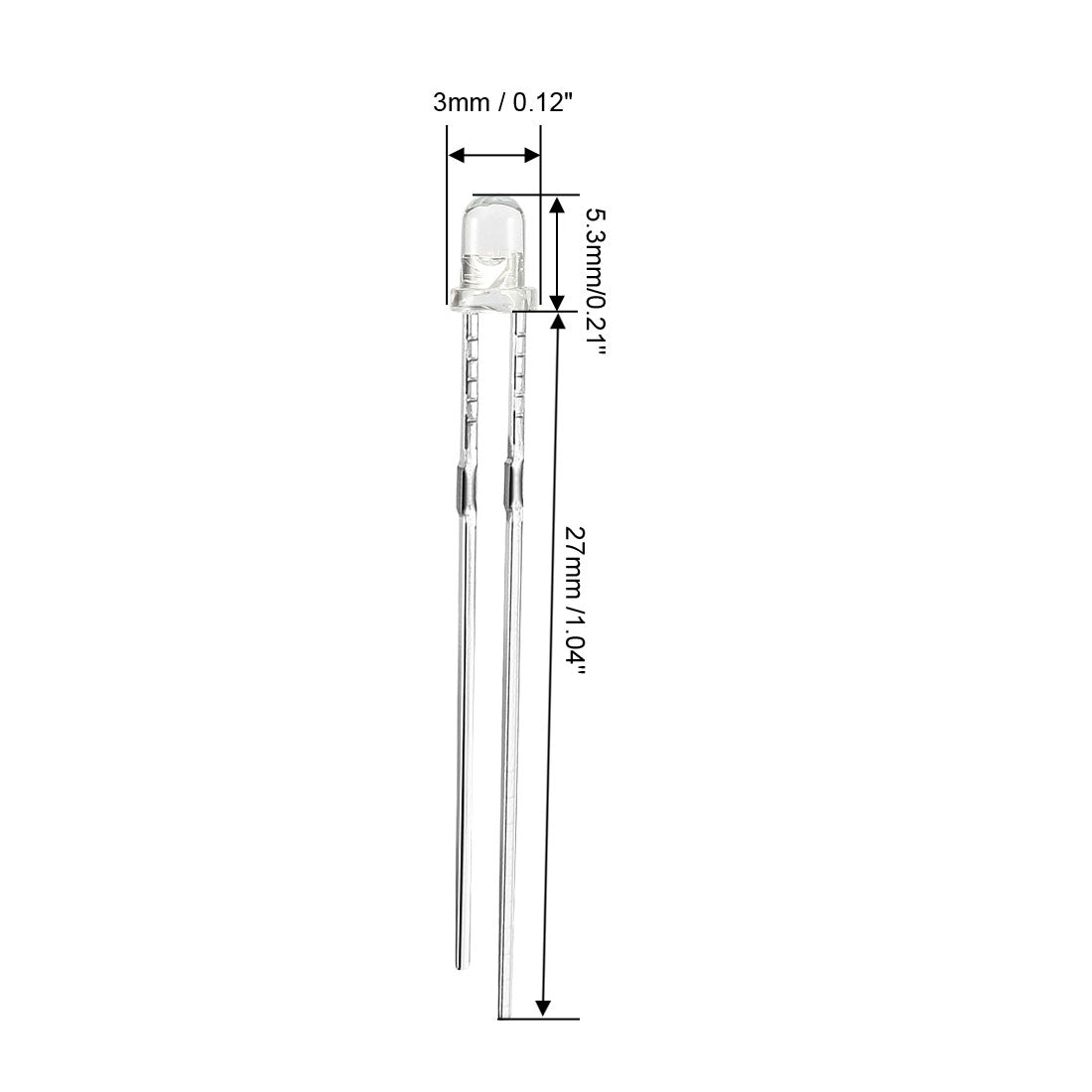 uxcell Uxcell UV Licht emittierende Dioe runde ultraviolette LED Diode DIP Lampe Birne Elektronikkomponente klar lila 10 Stück 3mm 365-370nm