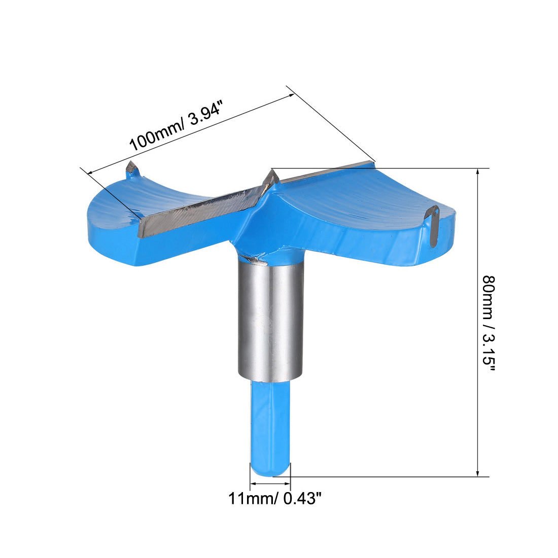 uxcell Uxcell Forstner Wood Boring Drill Bits 100mm Dia Hole Saw Carbide Tip Hexagon Shank Cutting for Hinge Plywood MDF CNC Tool