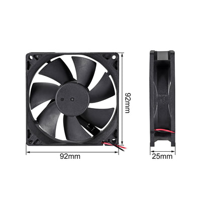 Harfington Uxcell SNOWFAN Authorized 92mm x 92mm x 25mm 12V Brushless DC Cooling Fan YY9225H12S