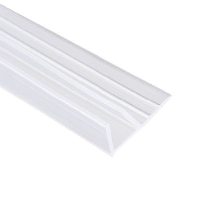 Harfington Uxcell Frameless Glass Shower Door Sweep - Door Bottom Side Seal Strip F-Type with 7/16"(11mm) Drip Rail - 5/16"(8mm) Glass x 39.37"(1000mm) Length