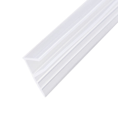 Harfington Uxcell Frameless Glass Shower Door Sweep - Door Bottom Side Seal Strip F-Type with 7/16"(11mm) Drip Rail - 5/16"(8mm) Glass x 39.37"(1000mm) Length